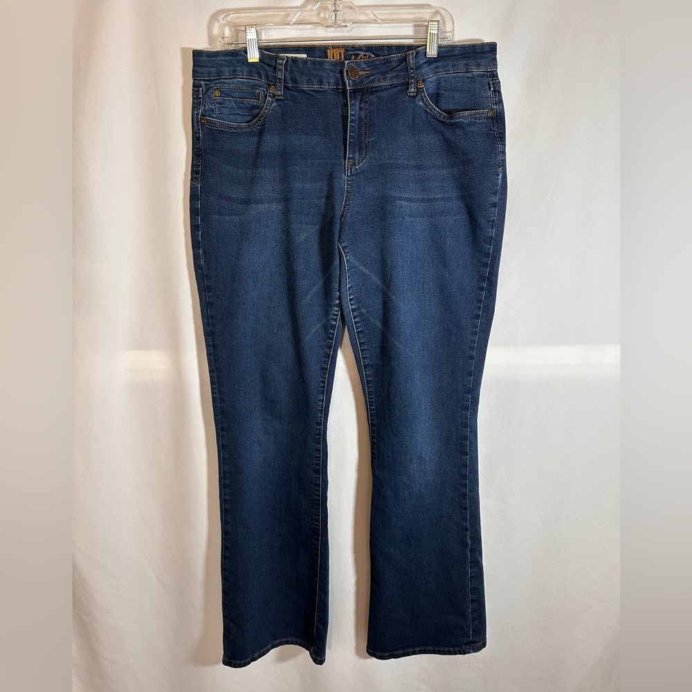 KUT from the Kloth Meryl High‎ Rise Bootcut Jeans Dark Wash Size 14